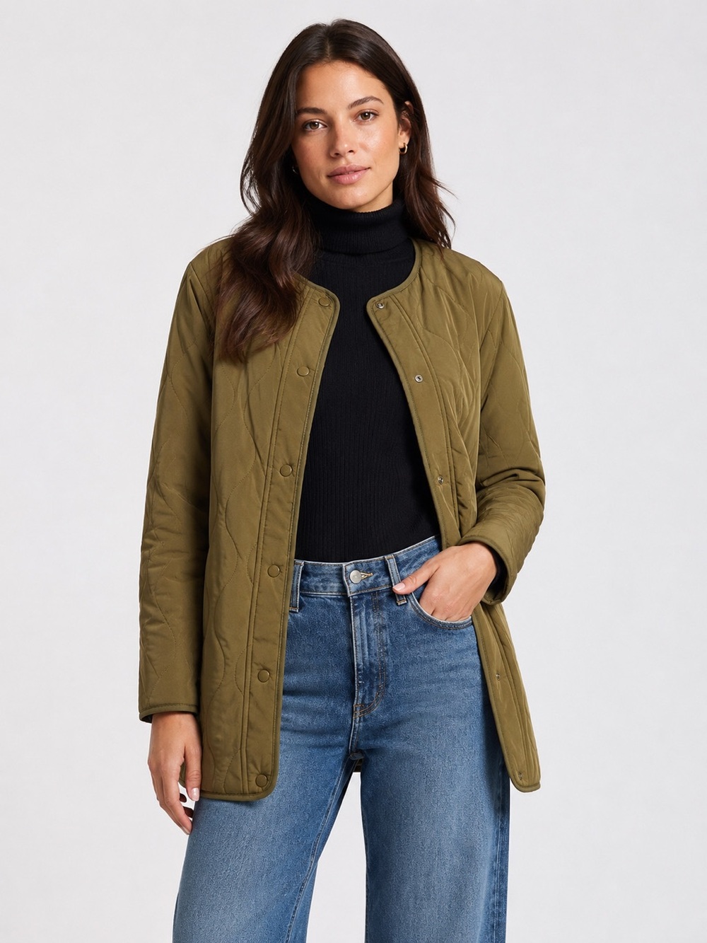 NWT Koolaburra by UGG Reversible Sherpa Quilted Jacket Olive Women's Small